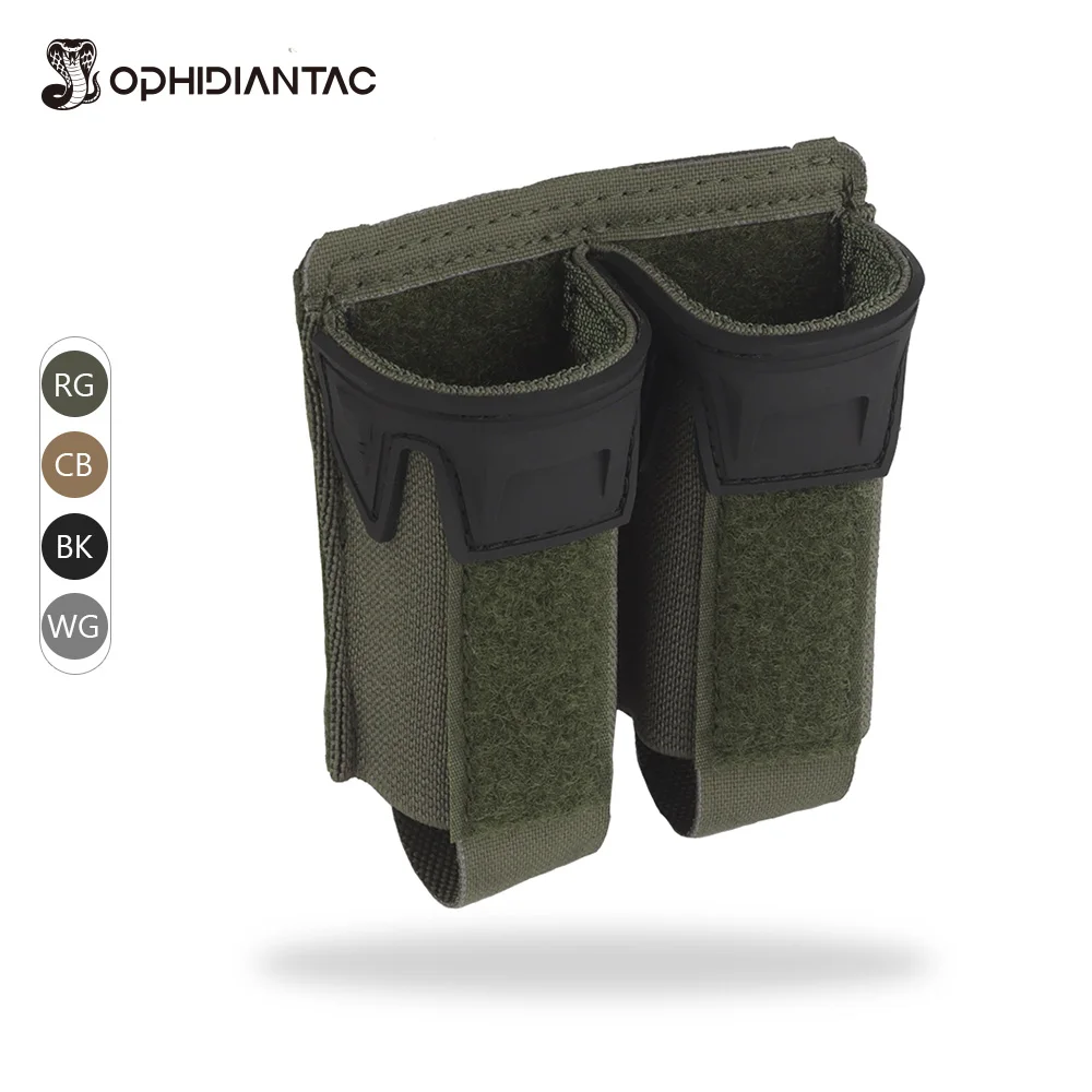 

OPHIDIANTAC эластичный двойной чехол K типа 9 мм, зажим Molle, держатель для переноски тарелок и ремня, охотничьи аксессуары