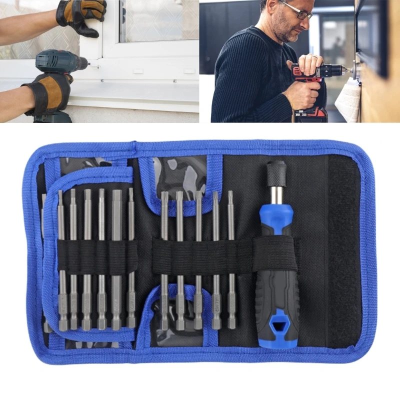 Screwdriver Set 24 in 1 Screwdriver with 23 Bits Impact Screwdriver Electronics Repair Tool for Computer 40JE