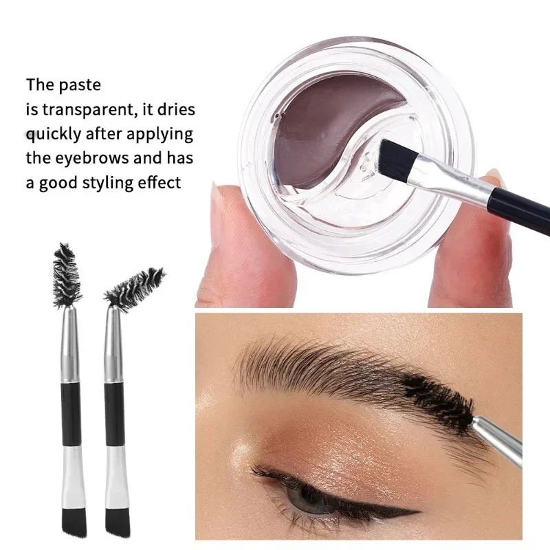 Multi-function Dye Eyebrow Cream with Brush Wild Brow Styling Soap Waterproof Lasting Eyebrow Shaping Gel Set Makeup Cosmetics