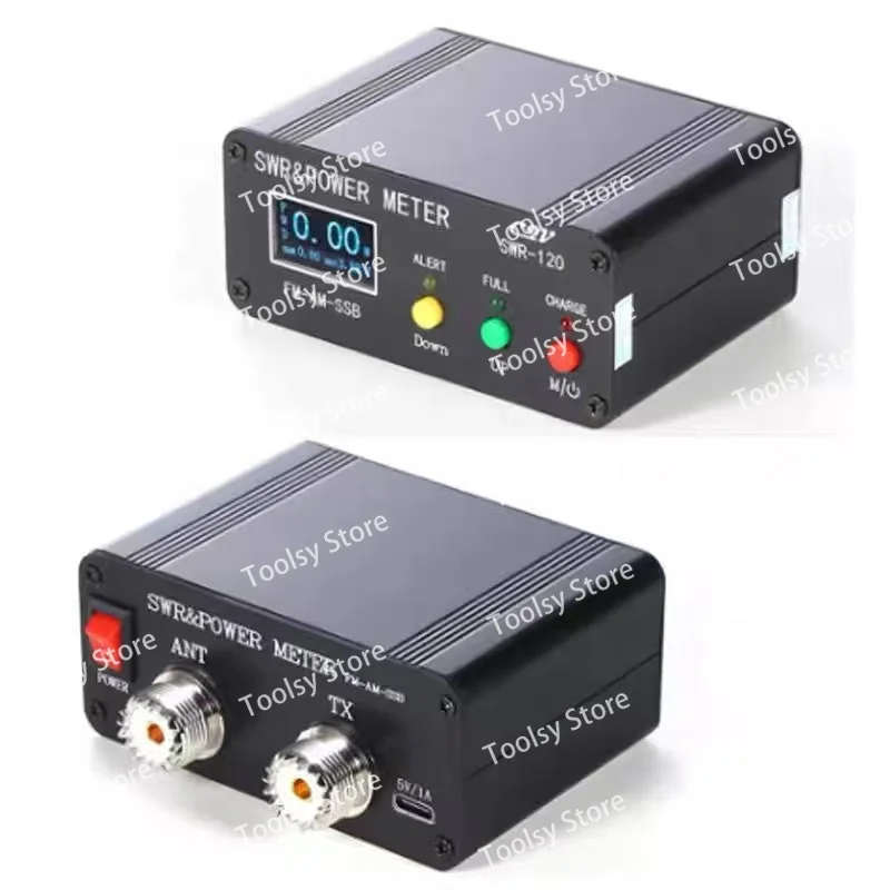 

CQV-SWR120 Портативный измеритель стоячей волны Светодиодный индикатор FM-AM-SSB SWR Измеритель стоячей волны Высокая сигнализация стоячей волны 120 Вт HAM