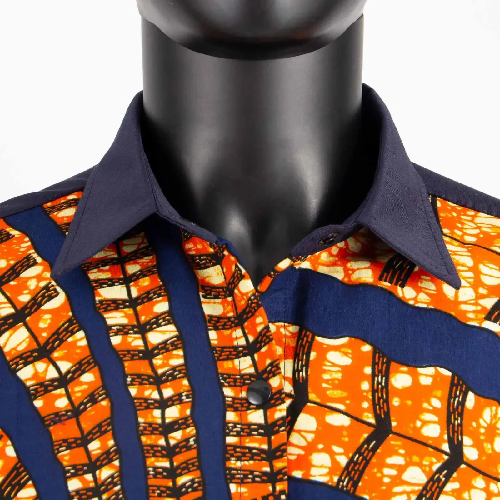 African Shirts for Man Print Clothing Dashiki Tops Ankara Formal Men Shirt Full Sleeve Stand Neck Slim Fit Suit Shirts A2212010