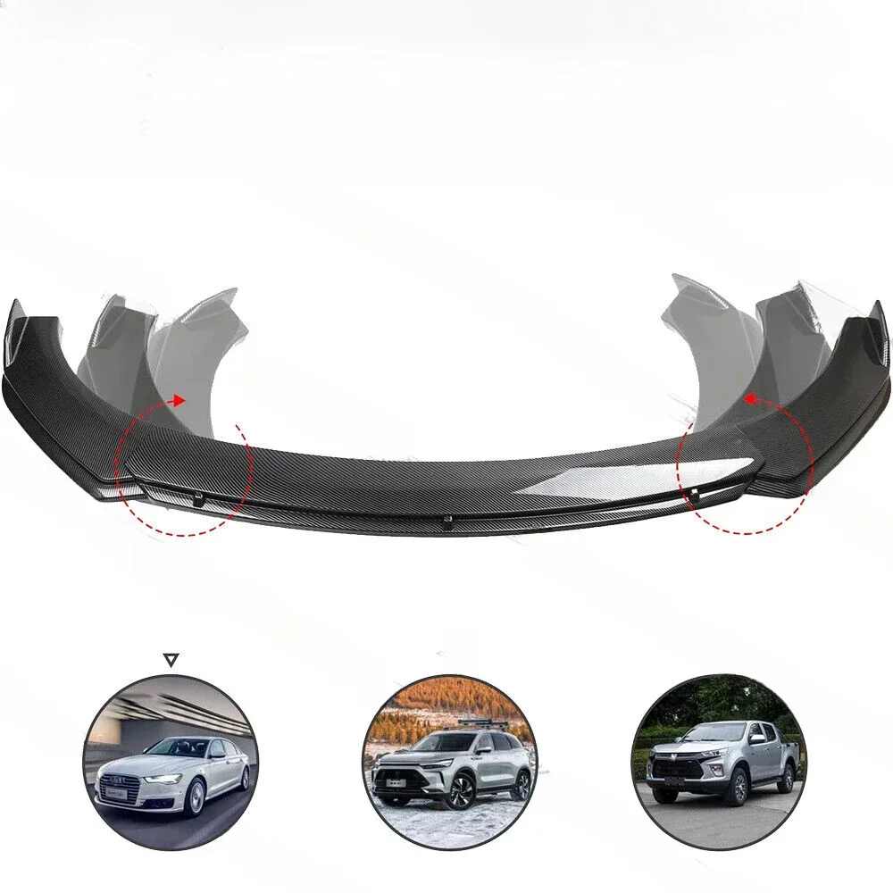 Dla Audi A5 S5 A4 A6 A7 Samochodowy dolny przedni zderzak Warga Splitter Spoiler Zestawy karoserii z włókna węglowego Akcesoria Części samochodowe Tuning — zdjęcie 3