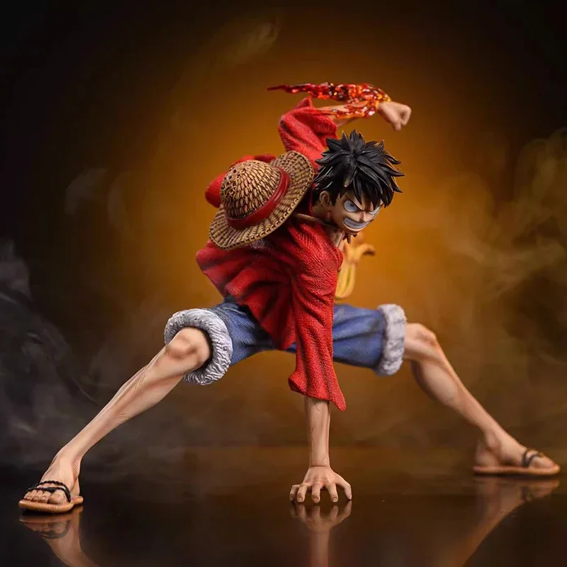 Gk One Piece Luffy Action Figure Anime PVC Collection Doll 18cm Battle Style Monkey D Luffy Figurine Model Toy for Child\'s Gifts