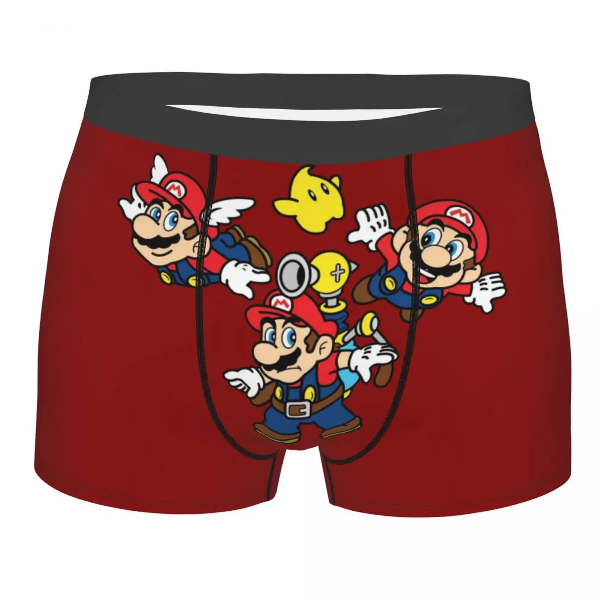 

Custom Funny M-Marioed Game Boxers Shorts Panties Male Underpants Breathable Briefs Underwear