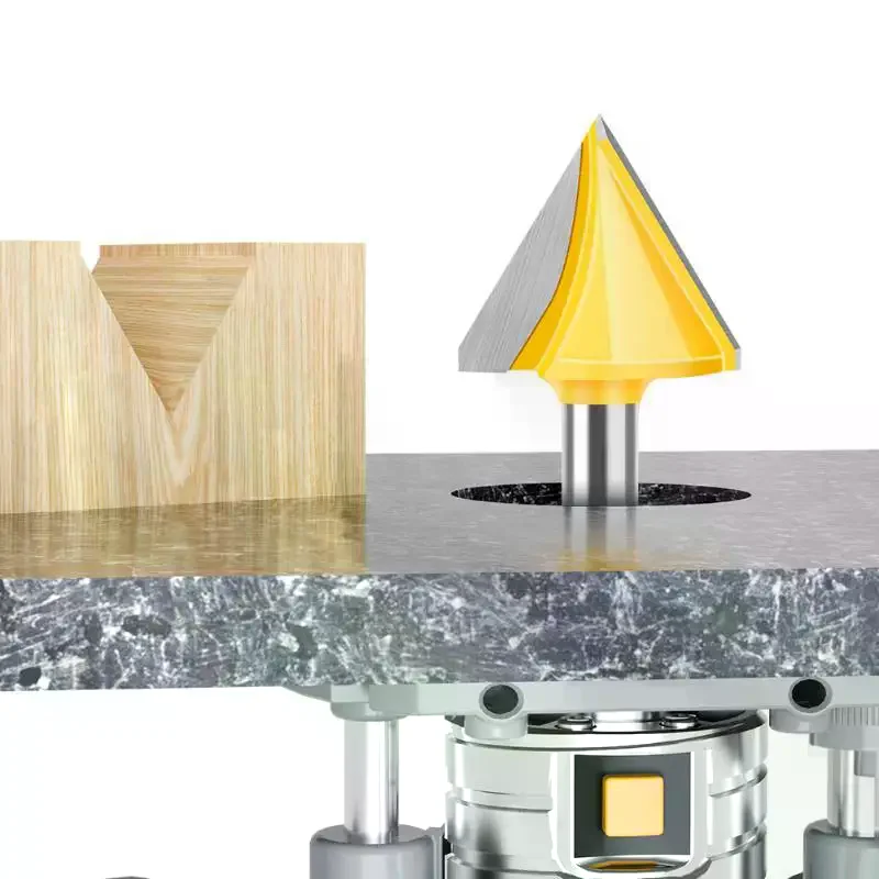 V Groove Router Bit Carbide Point V Shape Milling Cutter Wear Resistant Woodworking Engraving Carving Tool Sharp