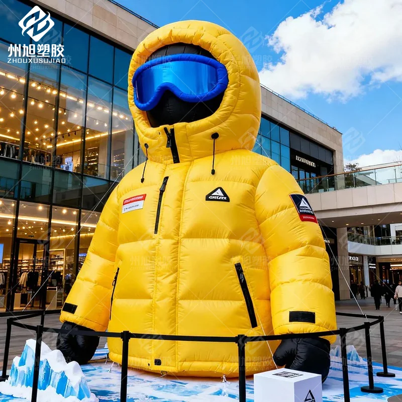 Customized Inflatable Down Jacket Model, Decoration Prop for Winter Outdoor Courtyards, Malls and Advertising Events