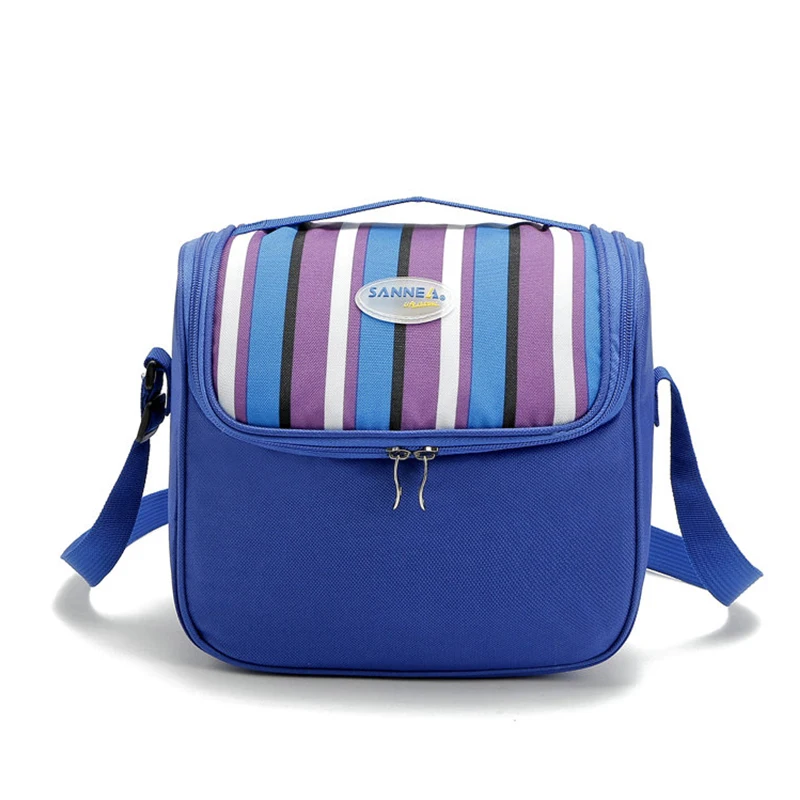 

SANNE 6L Stripe Series Lunch Bag Thickened Waterproof Insulated Ice Bag Thermal Outdoor Picnic Portable Lunch Box