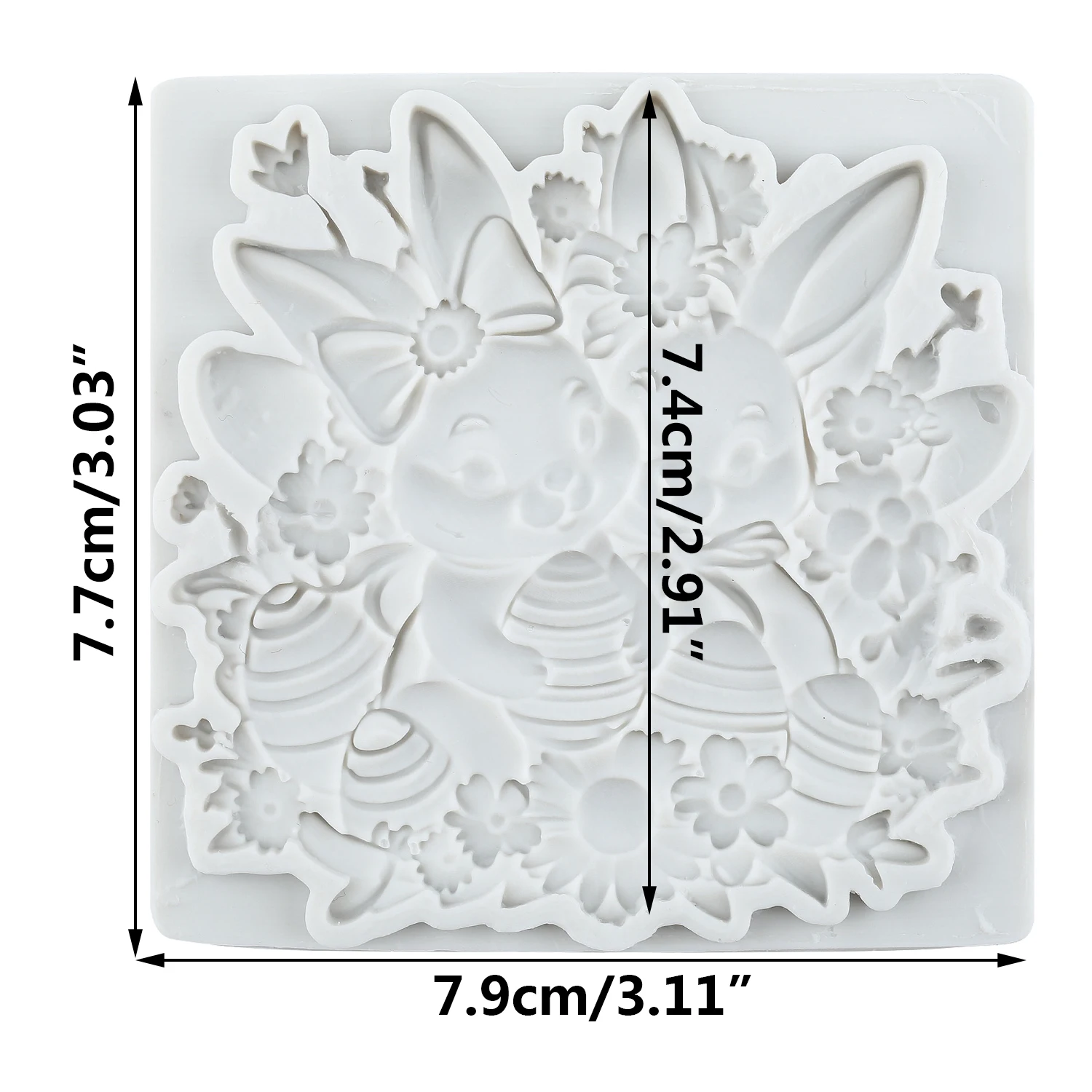 Easter Bunny Silicone Molds Rabbit Fondant Cake Decorating Tools Cupcake Topper Candy Craft Gum Paste Polymer Clay