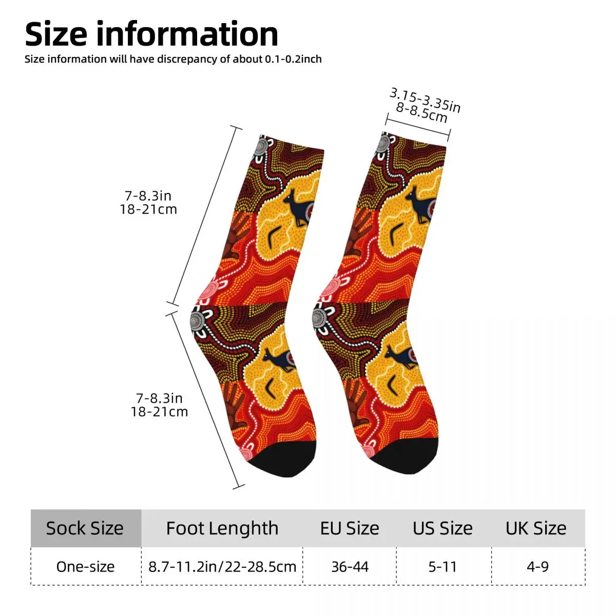 Kangaroo Sock Printed Man Polyester