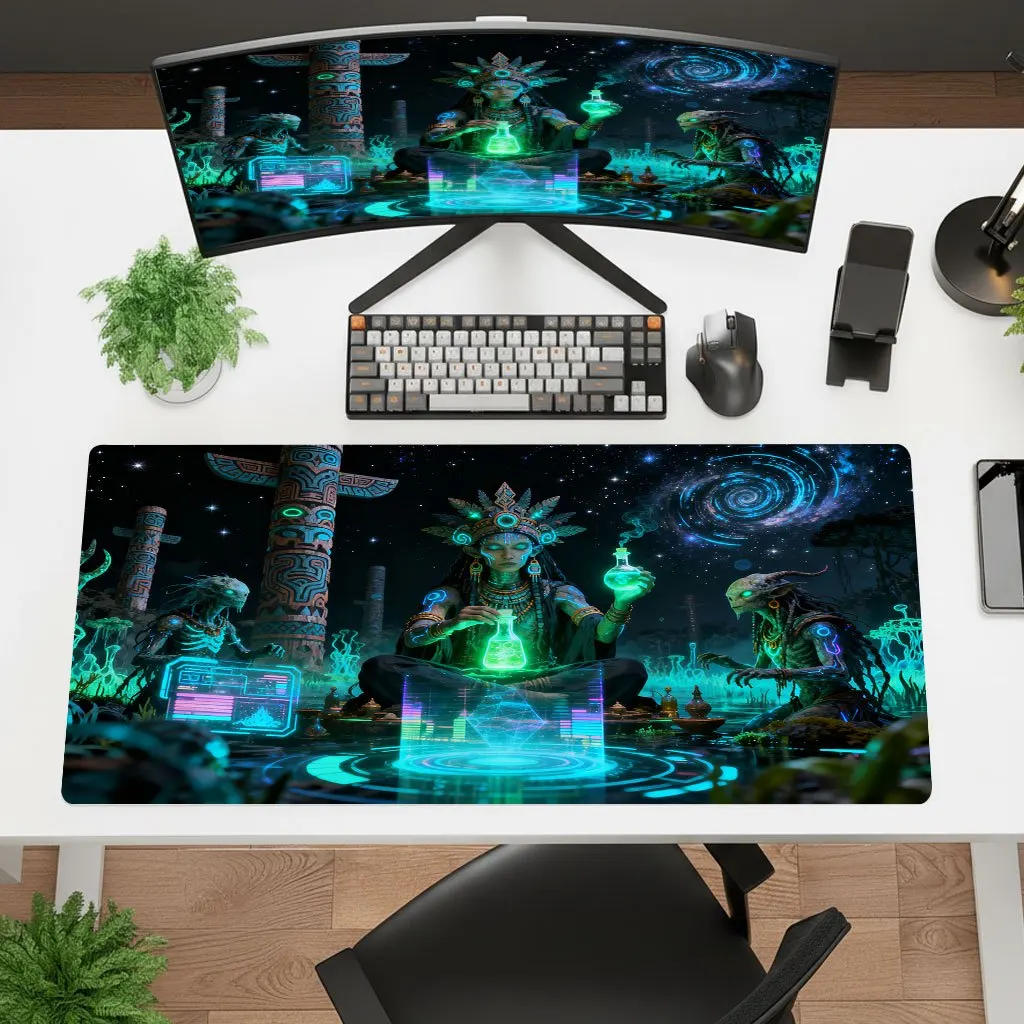 Brand Iron Art Mouse Pad Starry Sky Witch Altar Non-Slip Washable Thick 2mm Polyester Desk Mat Office Laptop Gaming Gift