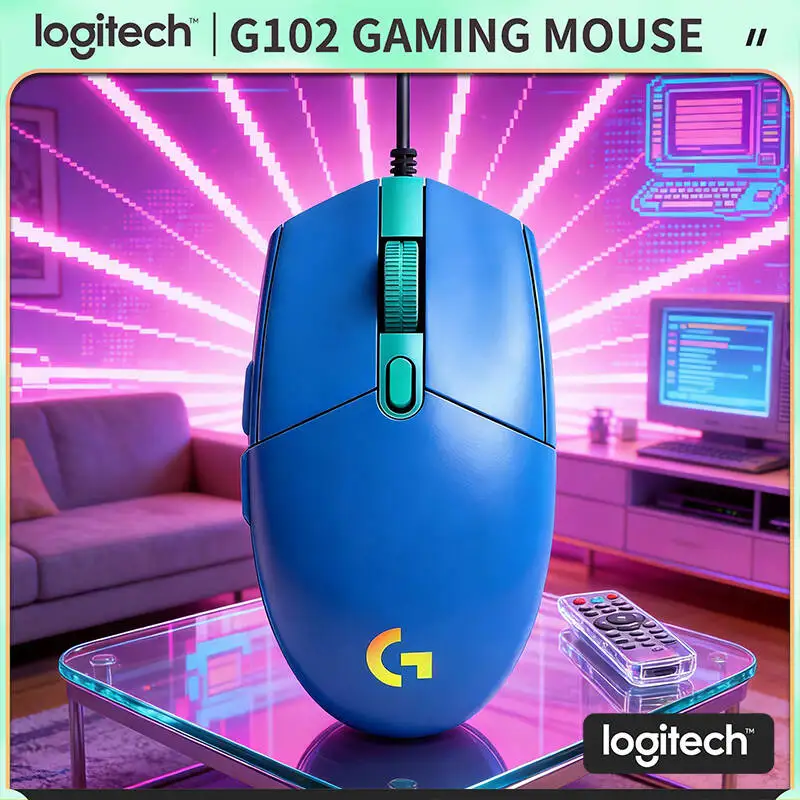 

Игровая мышь Logitech G102, технология HERO Sensor, точность 8000 точек на дюйм, RGB-подсветка, 6 кнопок для игр FPS