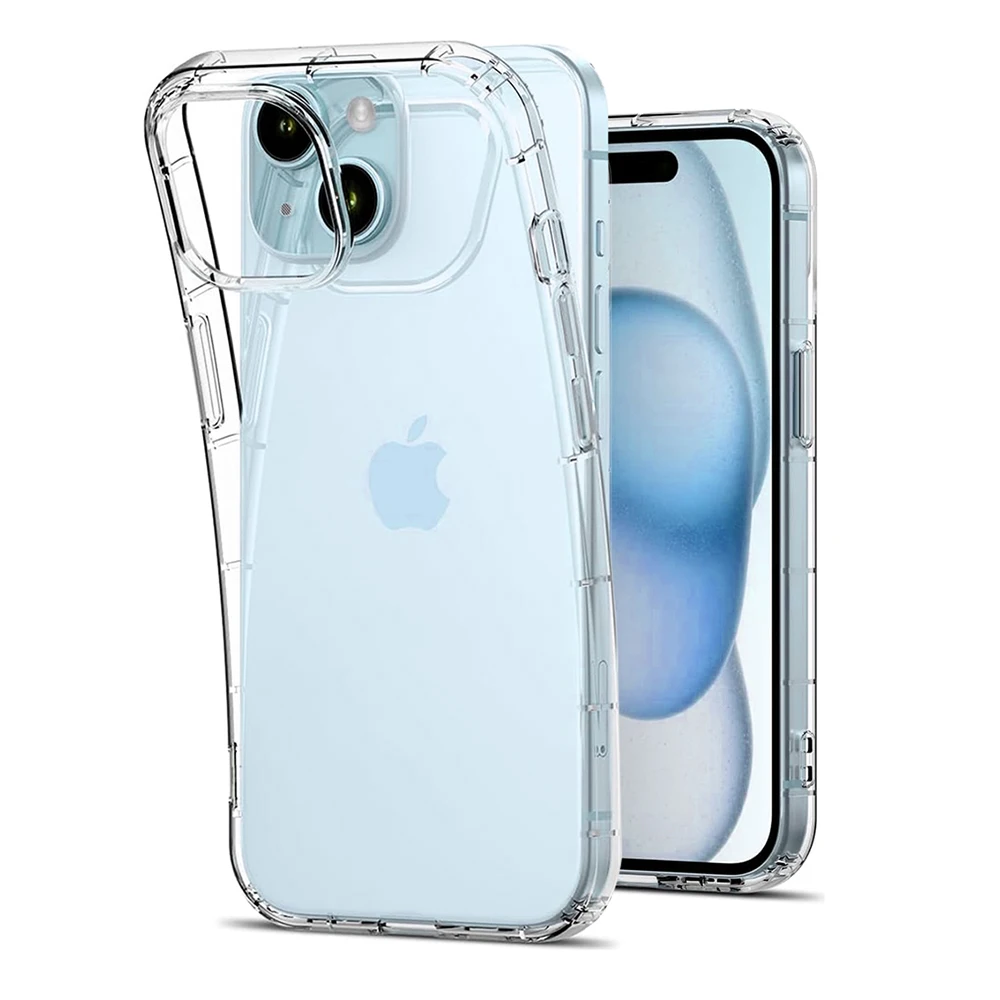 360 Shock Mat Shockproof Silicone Soft Cover Case For iPhone 16 15 14 13 12 11 Pro Max Plus Mini Clear Ultra Thin Luxury Shell