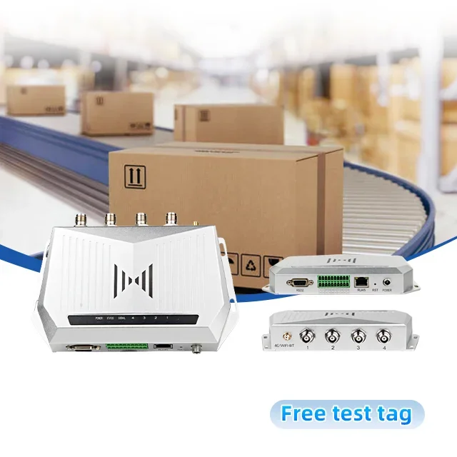 

Free SDK 4 Ports UHF RFID Fixed Reader Long Range Multiple Tags Impinj E710 UHF RFID Reader for Logistics Management