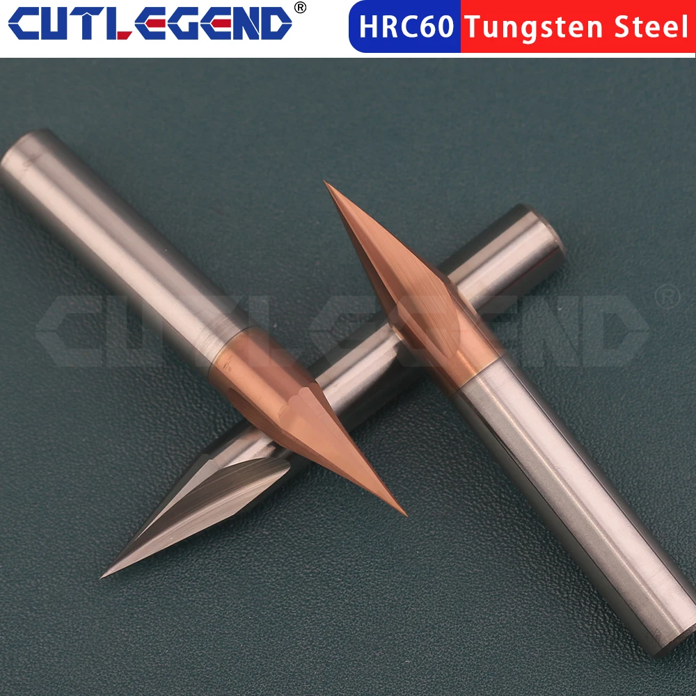 Talang pemotong penggilingan 30 derajat 2 3 seruling karbida sudut Countersink Chamfer pabrik Deburring 4 6 8 10mm tepi V Grove Router