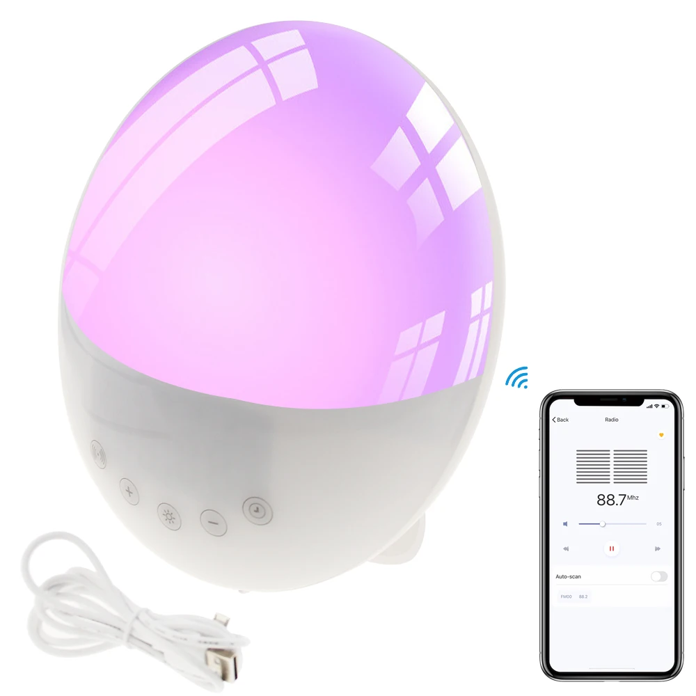 Sunrise Sunset Simulation Tuya Smart Life App Smart Wifi Wake Up Alarm Clock Light And Snooze Light Wifi LED Bulb