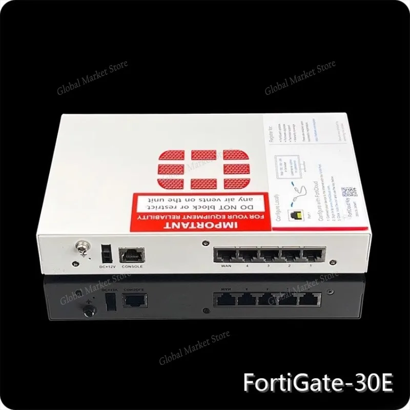 95 جدار حماية جديد، FortiGate 30E/WiFi 30E للوصول عن بعد، اتصال فرعي VPN، بما في ذلك البرامج الثابتة لإمداد الطاقة 6.2، متين