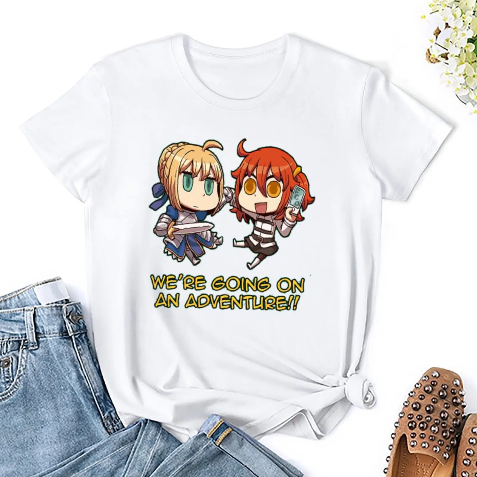 Harajuku Master And Saber Anime And Manga T-shirt  Sports T-shirts Graphic Vintage Sarcastic Aactivity Competition