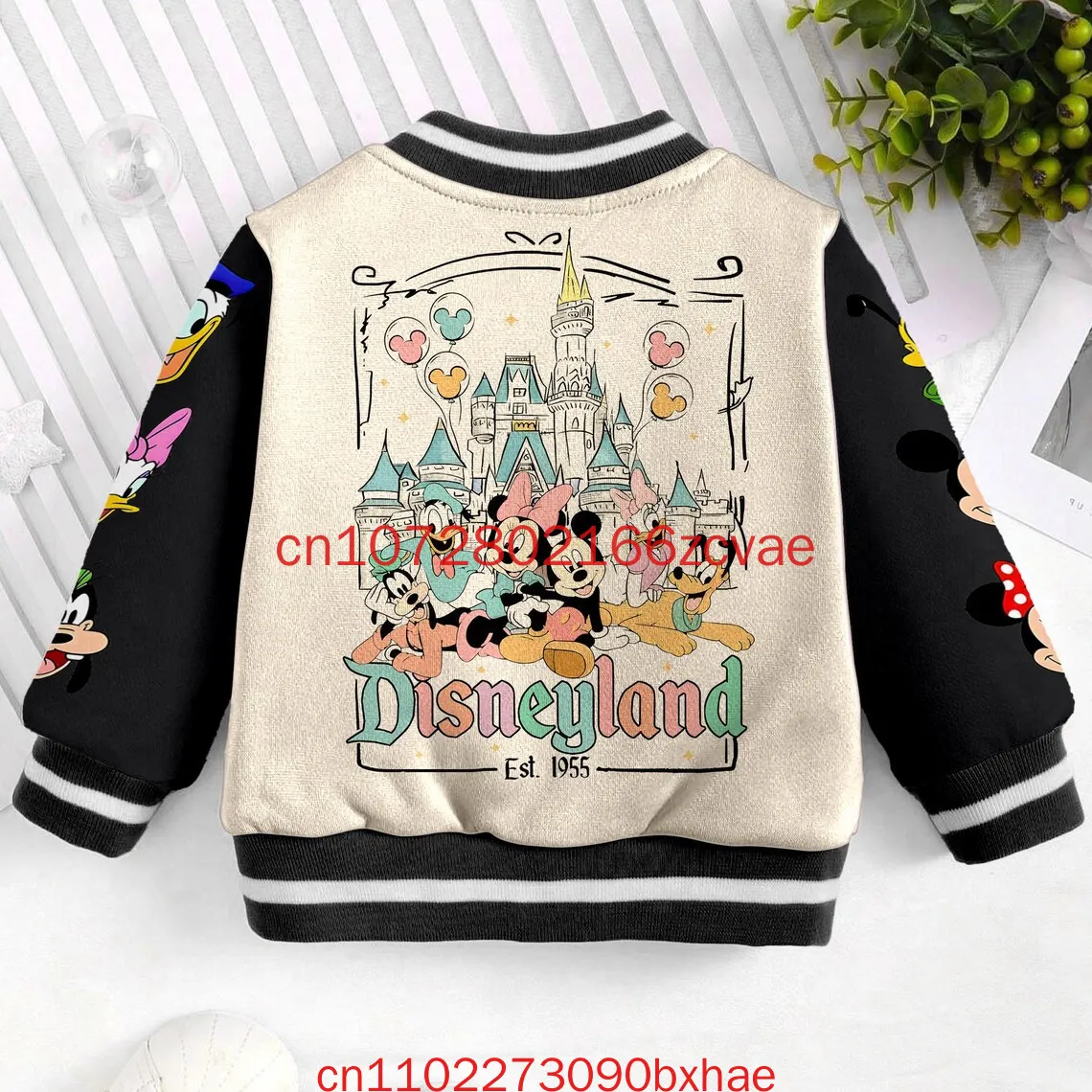 

Детская и молодежная бейсбольная куртка Disneyland Mickey Friend Team, новинка 2025 года, модная уличная мужская бейсбольная куртка на Хэллоуин