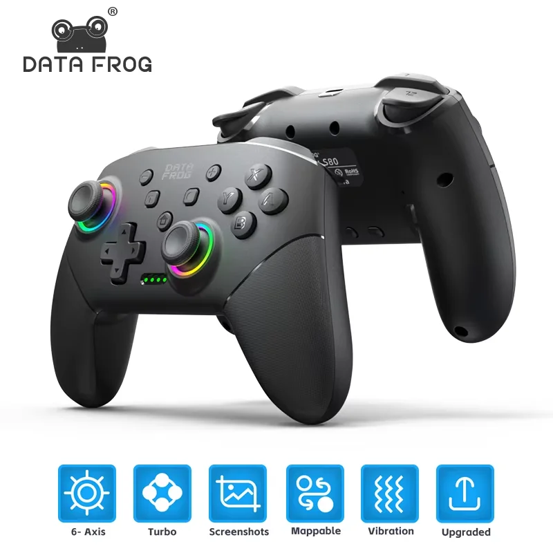 DATA FROG Wireless Game Controller For Switch / OLED / Lite / Switch 2 Programmable Gamepad Joystick For PC