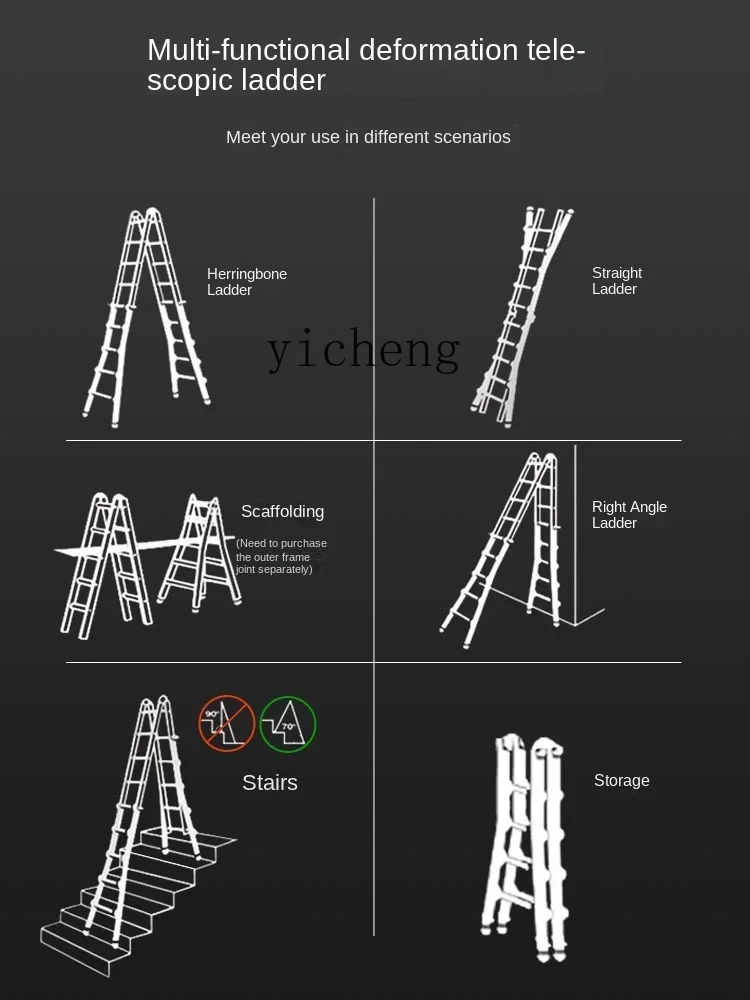 l4 Little Giant Ladder FRP Insulation Multifunctional Telescopic Lifting Engineering Ladder Fire Ladder