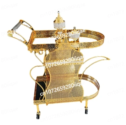 

High-end Light Luxury Retro Middle East Trolley Dessert Restaurant Tea Food Delivery