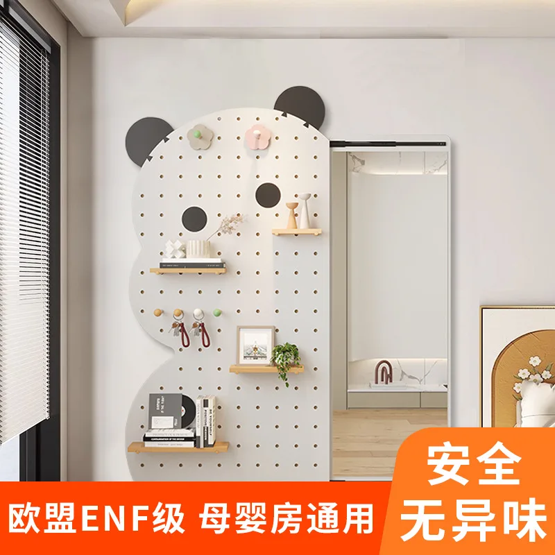 

Входная тарелка из цельного дерева, зеркало в полный рост, аксессуары для стойки для панды, стойка без перфорации