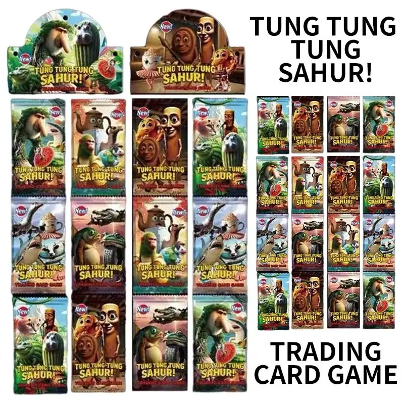 8/80/160PCS A Set Kid Collection Card Italian Brainrot Theme Tungtungtung Sahur Shark Golden Flash Cards Battle Game Card Toys