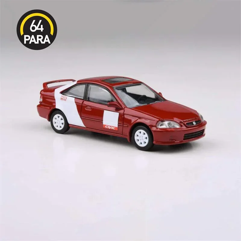 PAR64 1:64 1999 Civic Si Coupe EM1 Kanjo Livery Diecast Model mobil