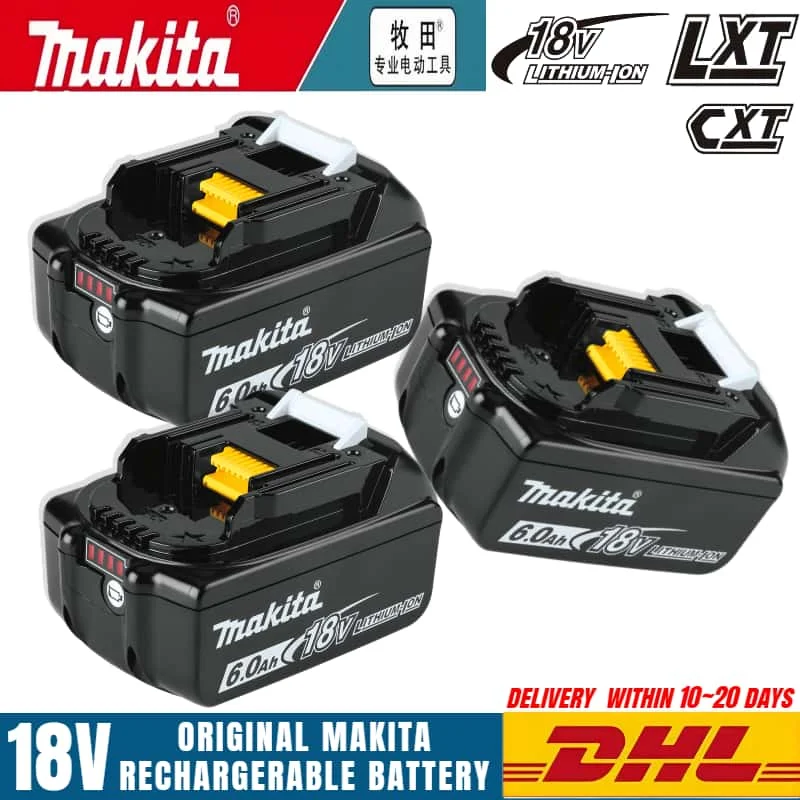 

Original Makita 6Ah/5Ah//3Ah for Makita 18V BatteryBL1830B BL1850B BL1850 BL1840 BL1860 BL1815 Replacement Lithium Battery ✅