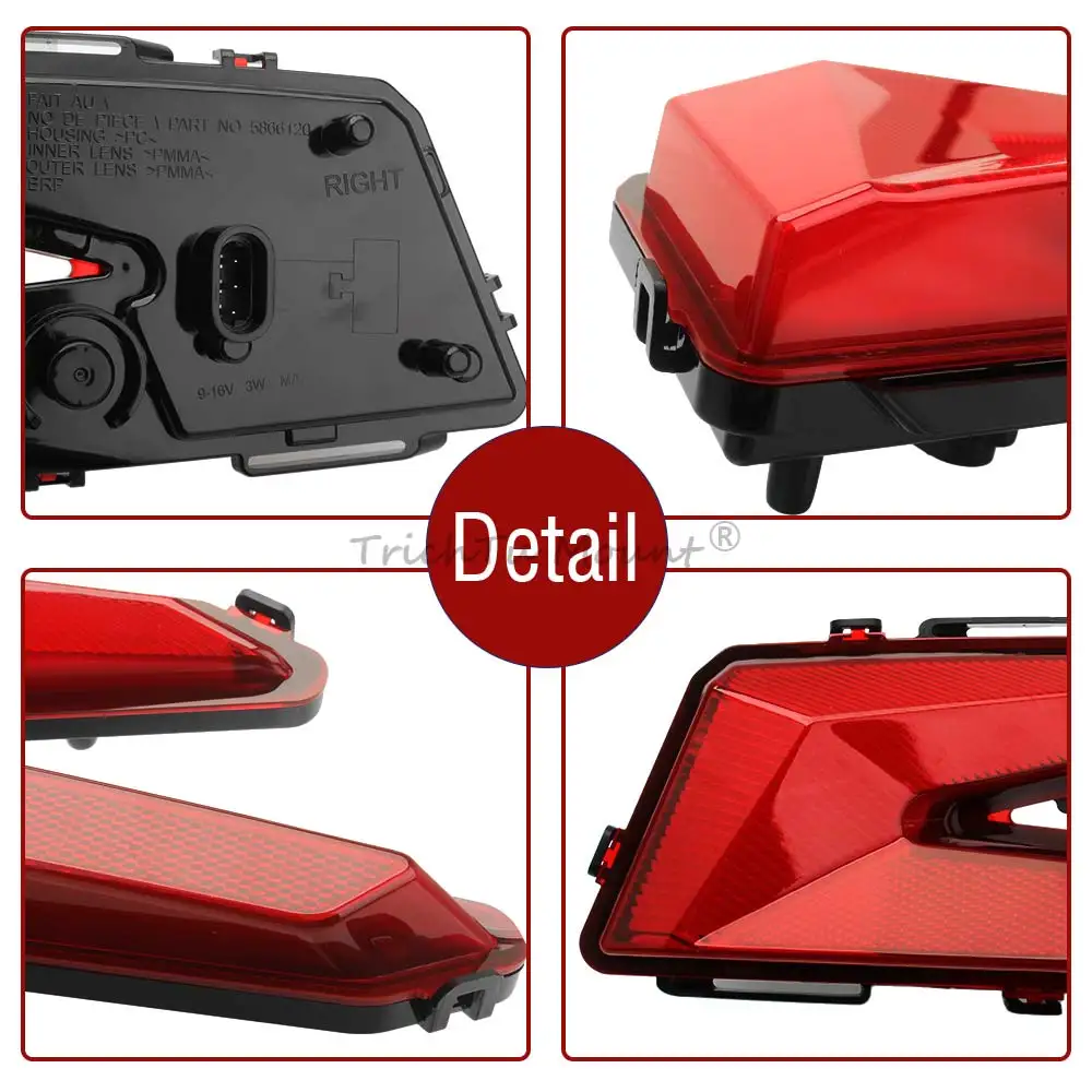 UTV LED Tail Light Assembly For Can-Am Maverick X3 Max R XRS XDS Turbo DPS 2017-2026 Rear Tail Brake Stop Lamp Accessories - view 3