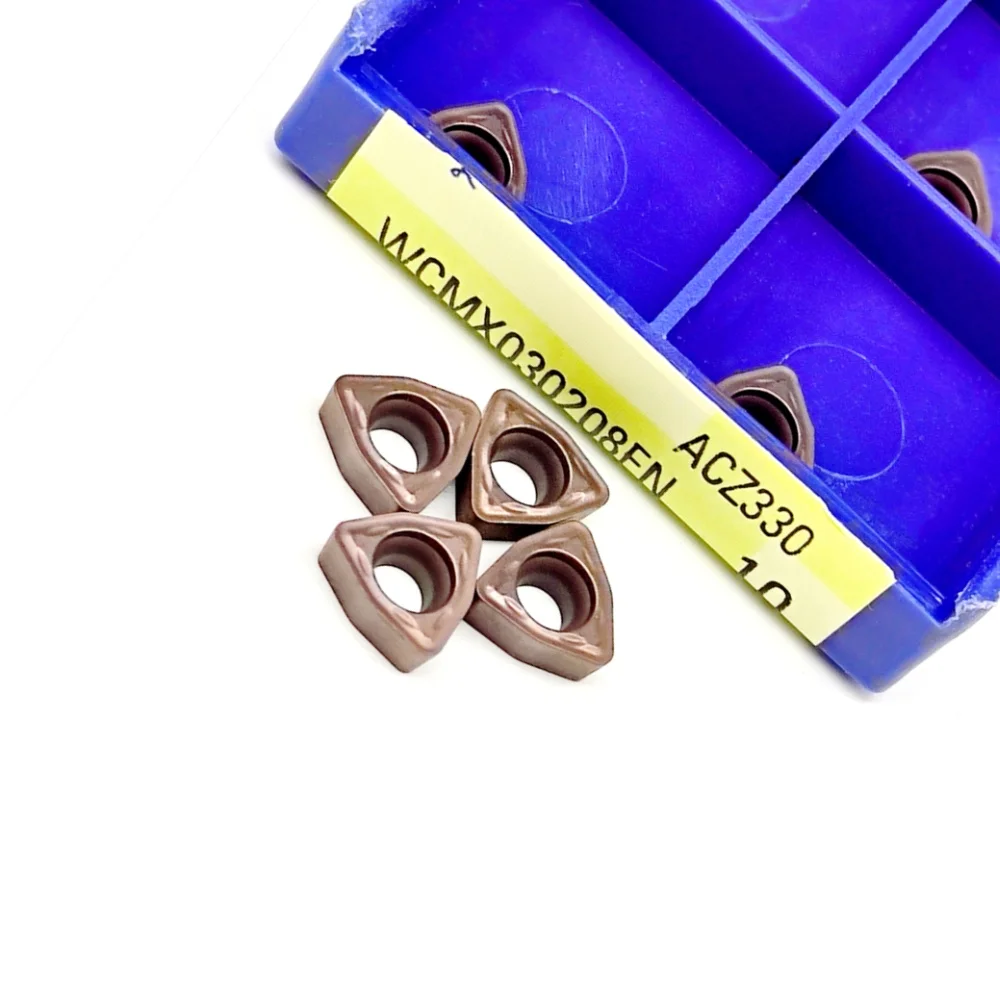 Inserti per trapano a U in metallo duro WCMX030208 WCMX040208 FN ACZ330 per acciaio ghisa fresatura CNC lame per tornitura WCMX 030208 040208
