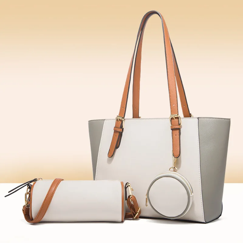 

3 Piece Set PU Leather Luxury Handbags Purses Women Bags Designer Female Shoulder Crossbody Bag Trend Ladies Messenger Bags