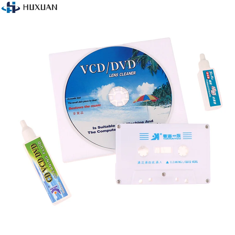 CD VCD DVD Player Lens Cleaner Audio Cassette Tape Head Cleaner Demagnetizer Audio Cassette Tape Player Wet/dry Head Cleaner