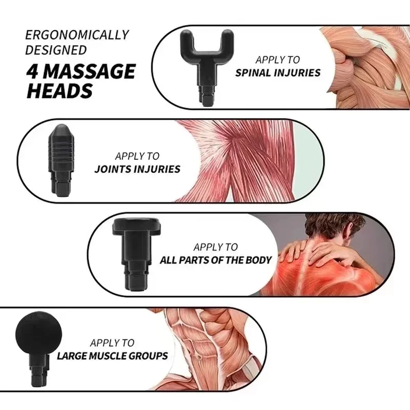 Xiaomi-Pistola de massagem para relaxamento muscular, emagrecimento e queima, massageador de movimento gordo, USB Mini, motor sem escova, grande poder, arma fascial