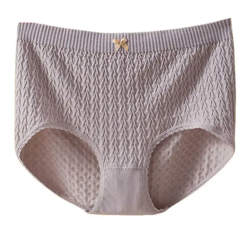 Dámské spodní prádlo Plus Size s vysokým pasem, bezešvé, prodyšné, měkké bavlněné kalhotky, nový přírůstek, pohodlné bavlněné kalhotky - náhled 5