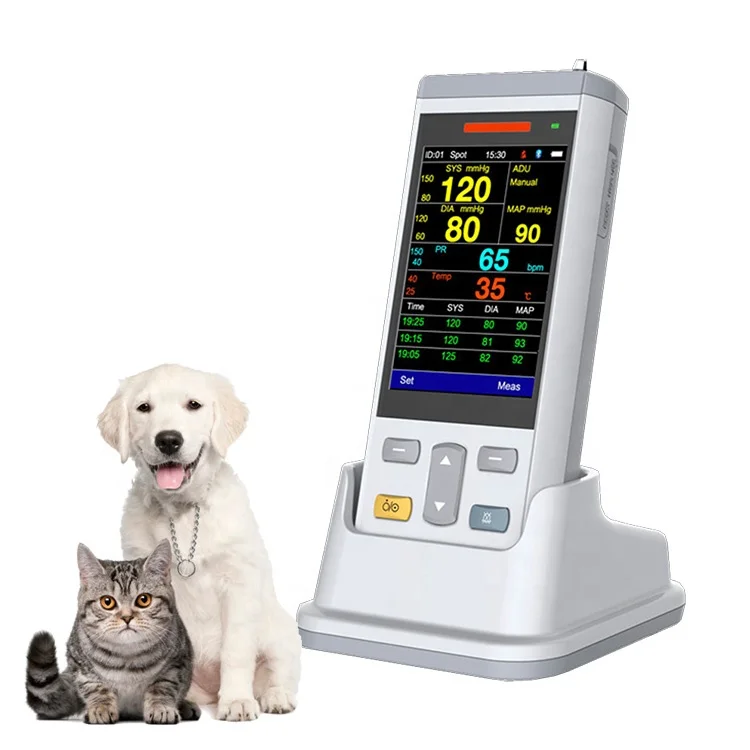 

3,5-дюймовый портативный ветеринарный монитор жизненно важных функций для животных