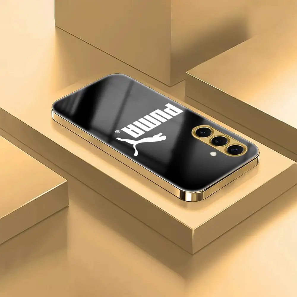 Fashion p-pumas Phone Case For Samsung S26 S25 S24 S23 S22 S21 Plus Ultra FE Edge Electroplated glass view 4