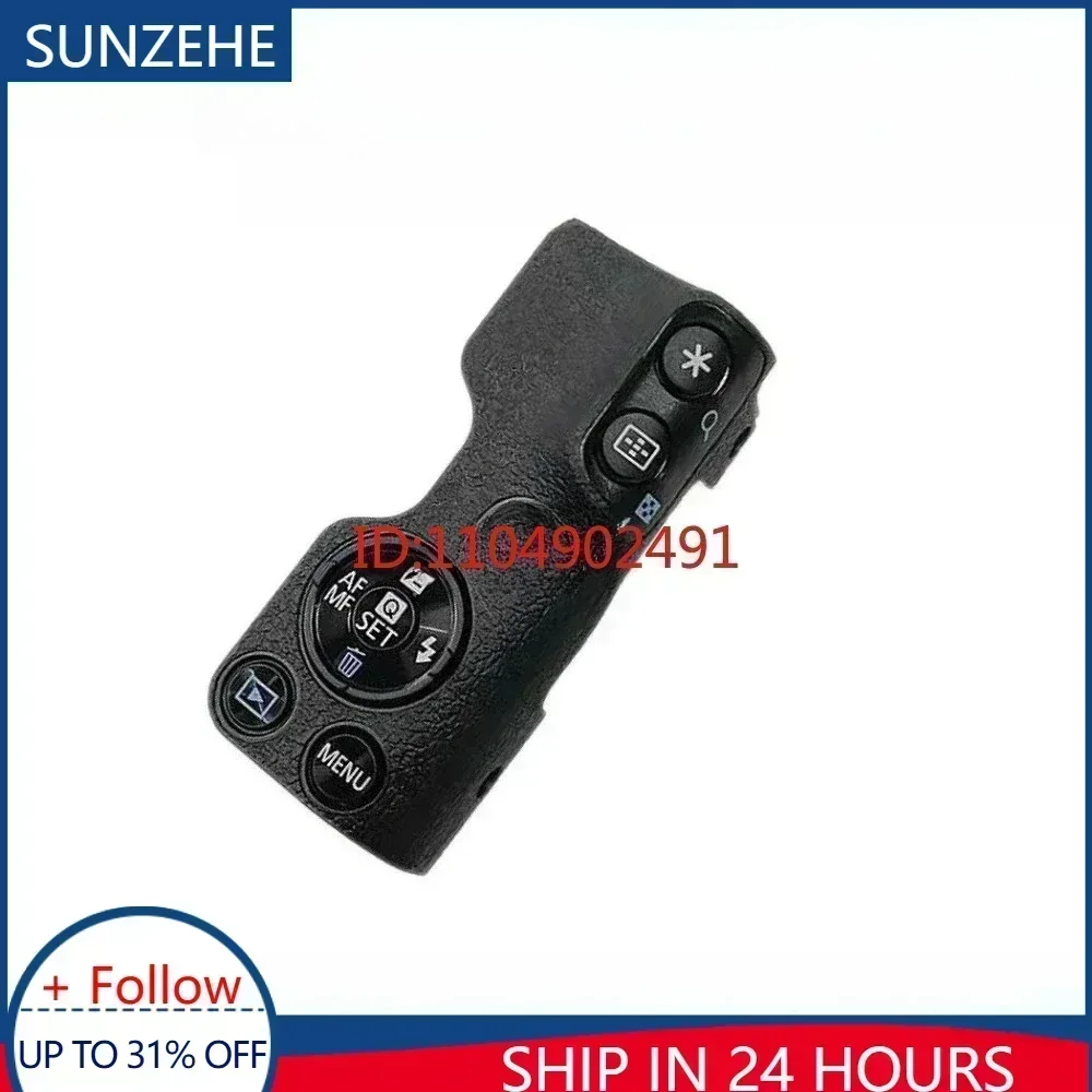 

Новая черная задняя крышка для Canon EOS M50 I II Gen 1/2, комплект кнопок меню, клавиатуры и резиновых накладок для ремонта