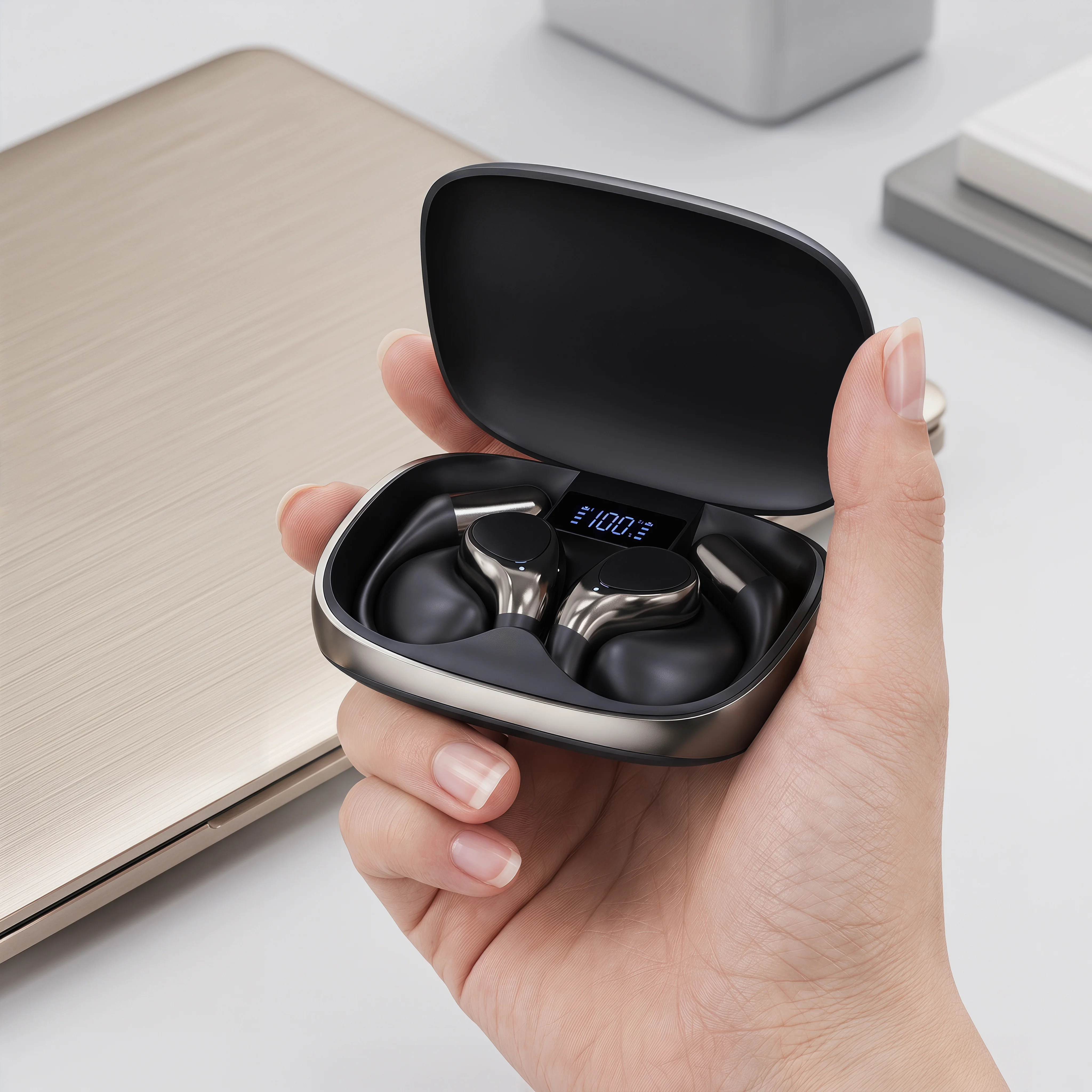 X17S Wireless Open-Ear Bluetooth Headphones - usage example