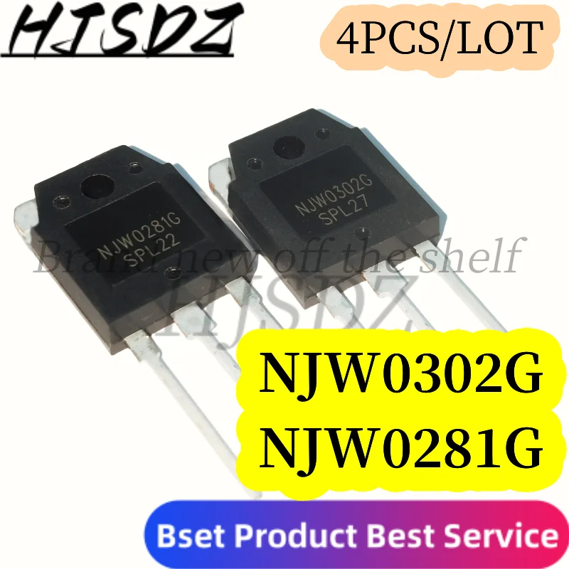 4PCS/LOT  NJW0281 NJW0302 (2 uds + 2 uds) TO-3P 5PCS/LOT NJW0281G NJW302G de emparejamiento tubo nuevo original