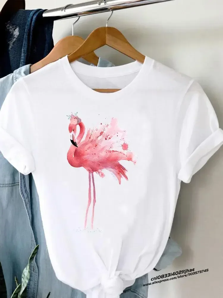 Camiseta feminina manga curta com decote em O, blusa de verão, tendência casual, viagem, camisa gráfica, roupas femininas, top Y2K