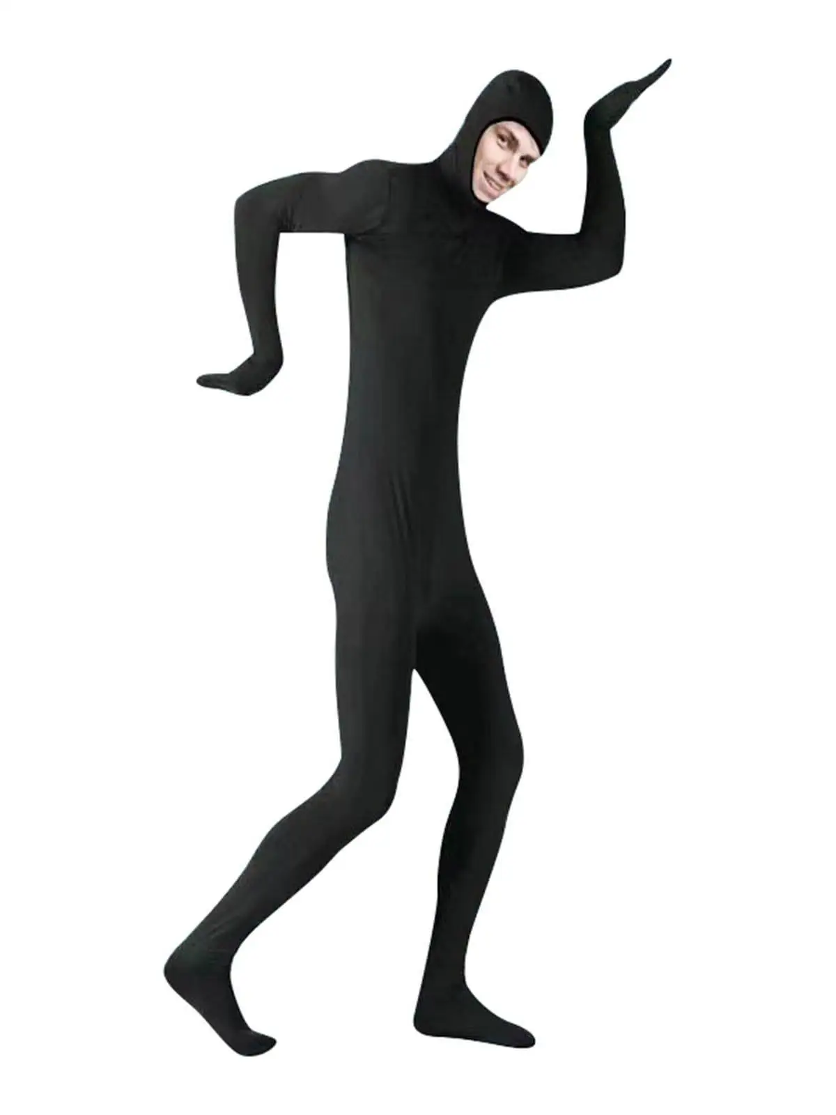 Loween Invisibili Costume Performance Costume vêtements traditionnels pour femmes Costume de scène visage révélant Robe Invisible