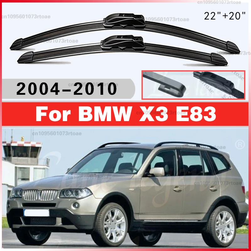 

22"+20" For BMW X3 E83 2004-2010 1set Front Windshield Wiper Blades Windscreen Wipers 2005 2006 2007 2008 2009 Accessories