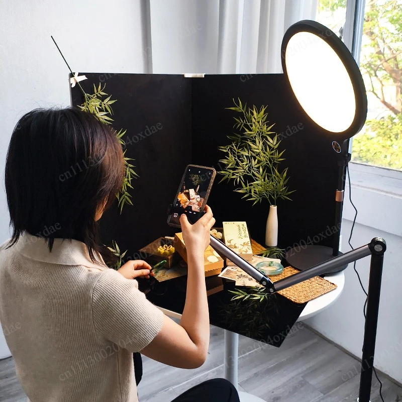 Black flocked background plate light-absorbing cloth studio background cloth non-reflective jewelry Internet celebrities photo