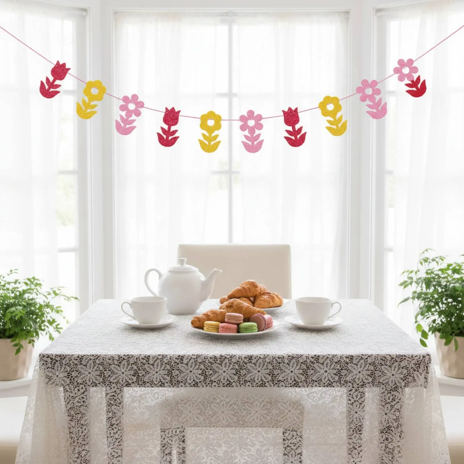 Women's History Month Banner Easy to Assemble Women's History Month Decorations Feminist Banner and Curls Set Reusable