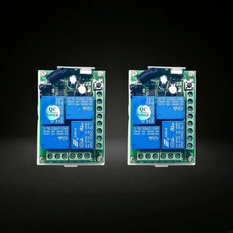433MHz Remote Control Relaying Switches 4 Channel Wireless Remote Control Switch Relaying Receiver Transmitter 24BB