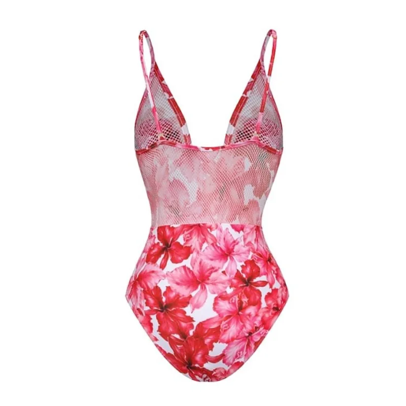 Tengweng-Maillot de bain une pièce à fleurs 3D, jupe, push-up, monokini, pour femmes, vêtements de plage, 2024