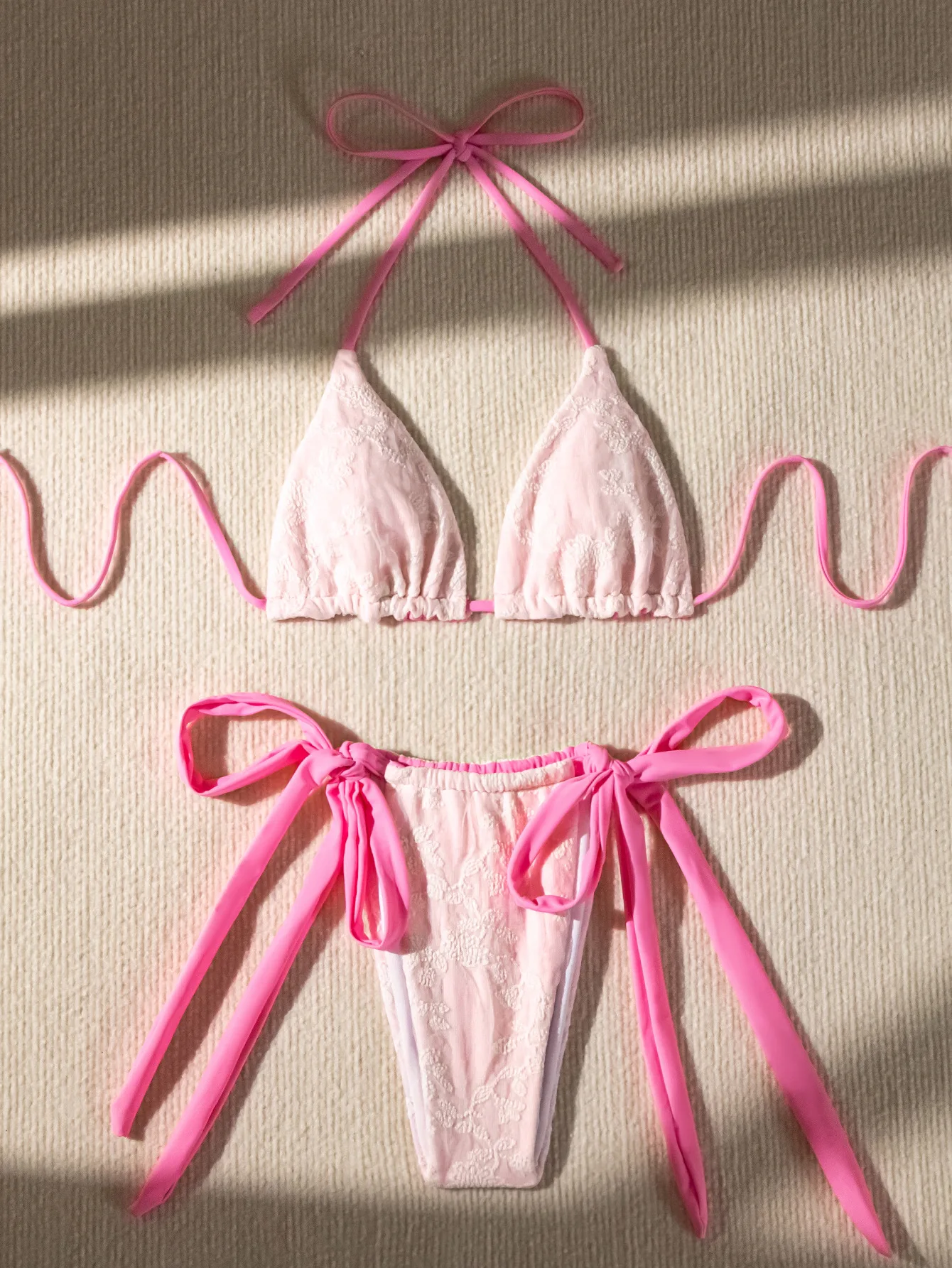 

Pink S - L Chic Lace Micro Bikini Women Swimwear Female Swimsuit Two-pieces Bikini set Brazilian Bather Bathing Suit Swim 2024