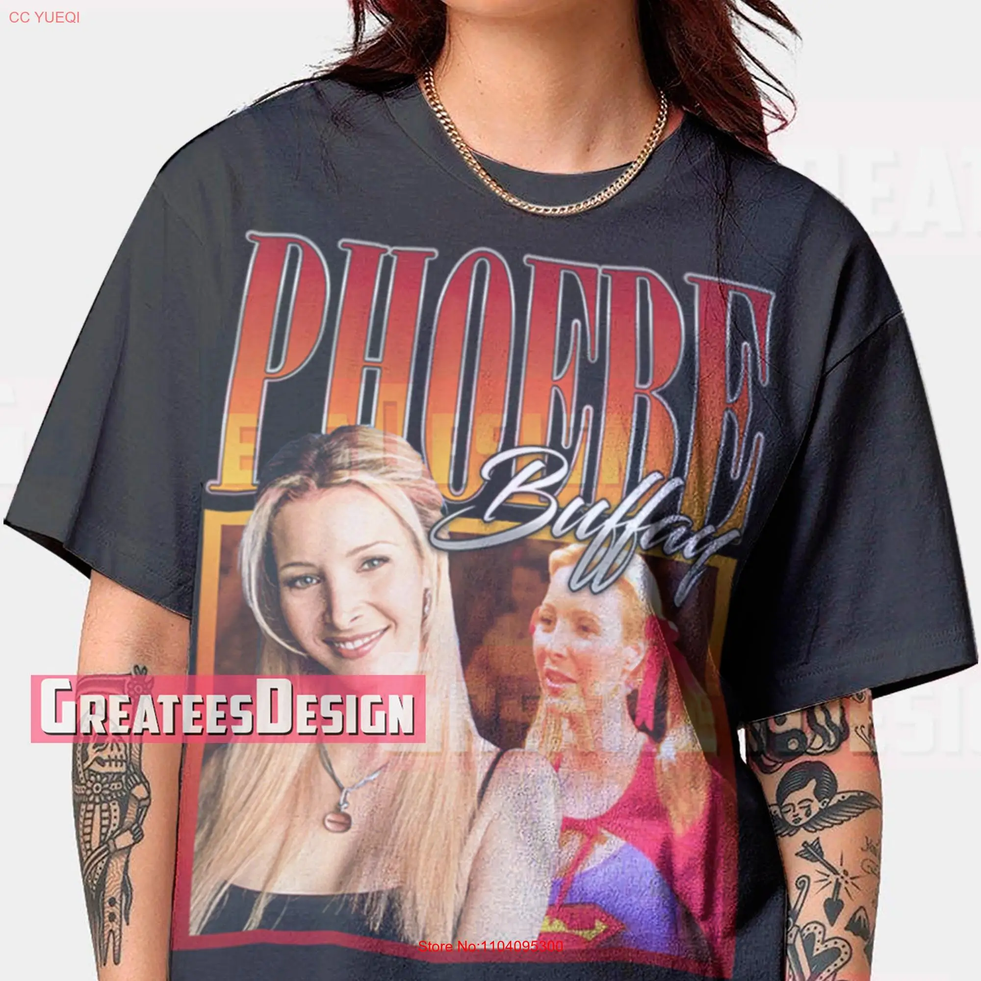 Limited Phoebe Buffay T Shirt Lisa Kudrow Oversize BGL815 long or short sleeves