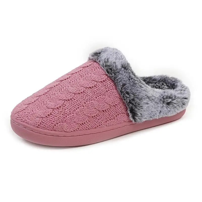 Fluffy Slippers Women House Flats Designer Winter Shoes Ladies Elegant Indoor Casual Plush Platform Footwear Cotton Large Size